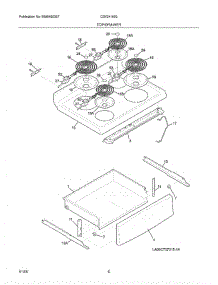 07 - Top / Drawer parts for Crosley Range CSK341003 from AppliancePartsPros.com