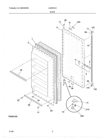 03 - Door parts for Crosley Freezer UL2500CA0 from AppliancePartsPros.com