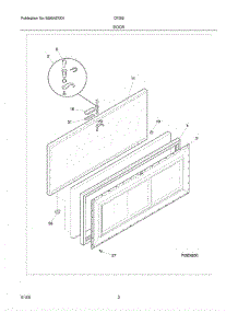 03 - Door parts for Frigidaire Freezer CF200 from AppliancePartsPros.com