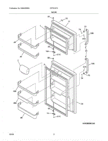 03 - Door parts for Crosley Refrigerator CRTE187AS2 from AppliancePartsPros.com