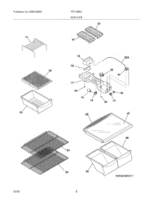 07 - Shelves parts for Frigidaire Refrigerator FRT18B5AQC from AppliancePartsPros.com