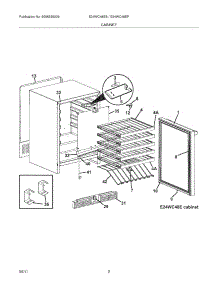 03 - Cabinet parts for Electrolux Wine Cooler E24WC48EBS0 from AppliancePartsPros.com