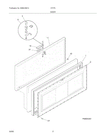 03 - Door parts for Frigidaire Freezer CF075 from AppliancePartsPros.com
