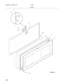 03 - Door parts for Frigidaire Freezer CF055 from AppliancePartsPros.com