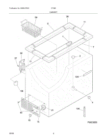 05 - Cabinet parts for Frigidaire Freezer CF095 from AppliancePartsPros.com