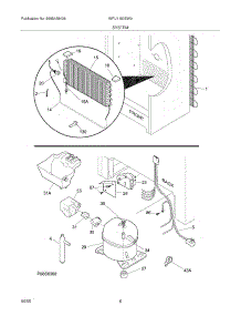07 - System parts for White Westinghouse Freezer WFU1150EW0 from AppliancePartsPros.com