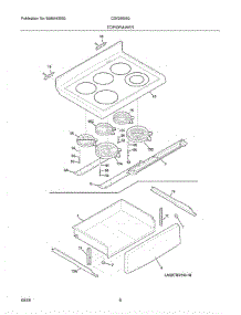07 - Top / Drawer parts for Crosley Range CSK389003 from AppliancePartsPros.com