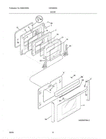 09 - Door parts for Crosley Range CSK389003 from AppliancePartsPros.com