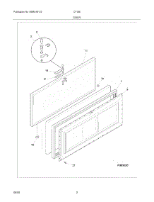 03 - Door parts for Frigidaire Freezer CF156 from AppliancePartsPros.com