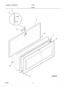 03 - Door parts for Frigidaire Freezer CF201 from AppliancePartsPros.com