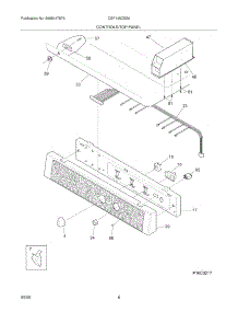 07 - Controls / Top Panel parts for Frigidaire Dryer CGF140CES0 from AppliancePartsPros.com