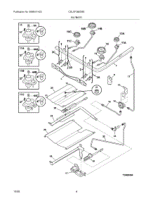 05 - Burner parts for Frigidaire Range CGLGF382DSE from AppliancePartsPros.com