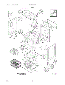 07 - Body parts for Frigidaire Range CGLGF382DSE from AppliancePartsPros.com
