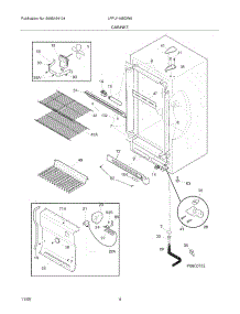 05 - Cabinet parts for Frigidaire Freezer LFFU1465DW6 from AppliancePartsPros.com