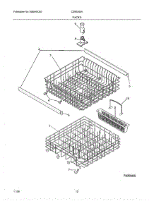 13 - Racks parts for Crosley Dishwasher CDBE566AQ1 from AppliancePartsPros.com