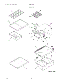 07 - Shelves parts for Frigidaire Refrigerator GLRT183TDBE from AppliancePartsPros.com