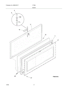 03 - Door parts for Frigidaire Freezer CF096 from AppliancePartsPros.com