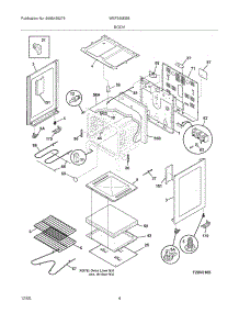 05 - Body parts for White Westinghouse Range WEF350ESB from AppliancePartsPros.com