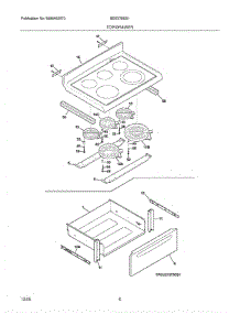 07 - Top / Drawer parts for Crosley Range BES375ES1 from AppliancePartsPros.com