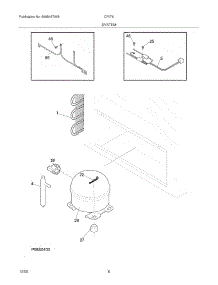 07 - System parts for Frigidaire Freezer CF076 from AppliancePartsPros.com
