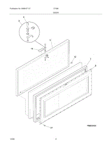 03 - Door parts for Frigidaire Freezer CF056 from AppliancePartsPros.com