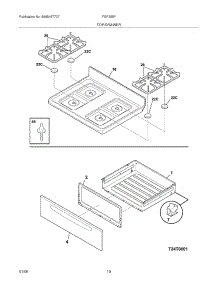 09 - Top / Drawer parts for Frigidaire Range FGF355FSA from AppliancePartsPros.com