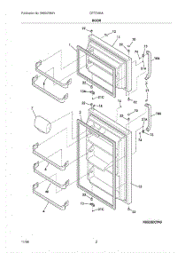03 - Door parts for Crosley Refrigerator CRTE183AQK from AppliancePartsPros.com