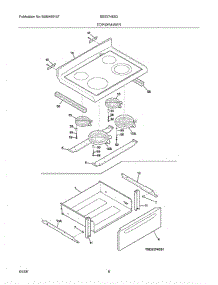 07 - Top / Drawer parts for Crosley Range BES374ES3 from AppliancePartsPros.com