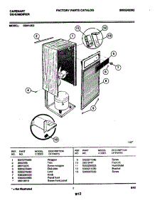 02 - Wrapper parts for Frigidaire Dehumidifier CDH13E2 from AppliancePartsPros.com