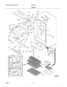 05 - Cabinet parts for Crosley Freezer F22CWF1 from AppliancePartsPros.com
