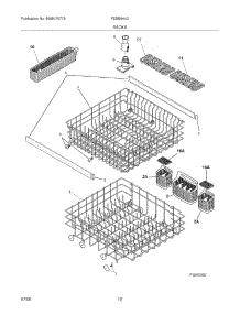 13 - Racks parts for Frigidaire Dishwasher FDBB944CQ2 from AppliancePartsPros.com