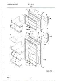 03 - Door parts for Crosley Refrigerator CRTE183AWJ from AppliancePartsPros.com
