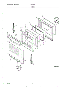 09 - Door parts for Crosley Range CREF366FSA from AppliancePartsPros.com