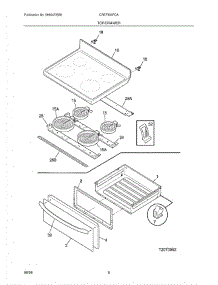 07 - Top / Drawer parts for Crosley Range CREF366FCA from AppliancePartsPros.com