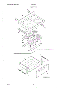 09 - Top / Drawer parts for Crosley Range BES375ES4 from AppliancePartsPros.com