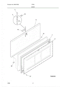 03 - Door parts for Frigidaire Freezer CF202 from AppliancePartsPros.com