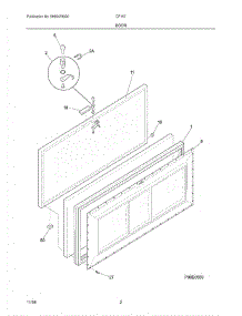 03 - Door parts for Frigidaire Freezer CF157 from AppliancePartsPros.com