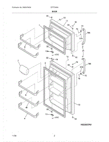 03 - Door parts for Crosley Refrigerator CRTE183AWL from AppliancePartsPros.com