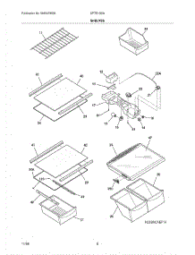 07 - Shelves parts for Crosley Refrigerator CRTE183IAB2 from AppliancePartsPros.com