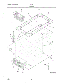 05 - Cabinet parts for Frigidaire Freezer CF137 from AppliancePartsPros.com
