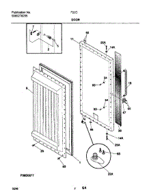 03 - Door parts for Frigidaire Freezer F22CW2 from AppliancePartsPros.com