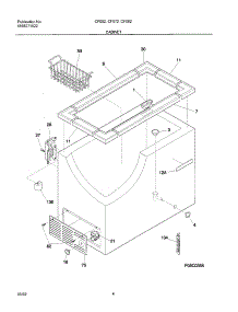05 - Cabinet parts for Frigidaire Freezer CF052 from AppliancePartsPros.com