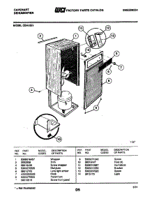 02 - Wrapper parts for Frigidaire Dehumidifier CDH15E1 from AppliancePartsPros.com