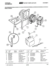04 - Condenser parts for Frigidaire Dehumidifier CDH25E1 from AppliancePartsPros.com