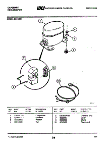 05 - Compressor parts for Frigidaire Dehumidifier CDH15E1 from AppliancePartsPros.com