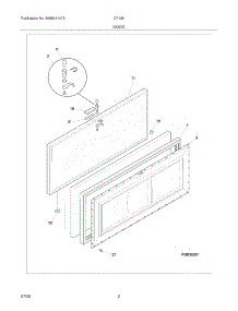 03 - Door parts for Frigidaire Freezer CF136 from AppliancePartsPros.com