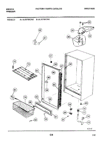 05 - Cabinet parts for Frigidaire Freezer UL2075ECW2 from AppliancePartsPros.com