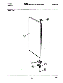 03 - Door parts for Frigidaire Freezer VV18 from AppliancePartsPros.com