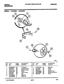 03 - Fan parts for Frigidaire Freezer GDH25E3 from AppliancePartsPros.com