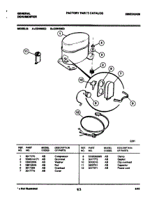 05 - Compressor parts for Frigidaire Dehumidifier CDH50E2 from AppliancePartsPros.com